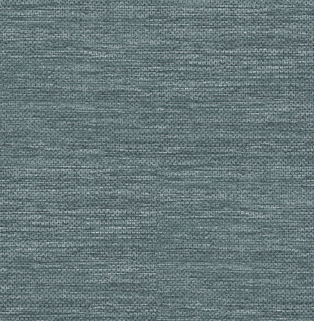 Malin Dark Blue Faux Grasscloth Wallpaper by A-Street Prints Designer