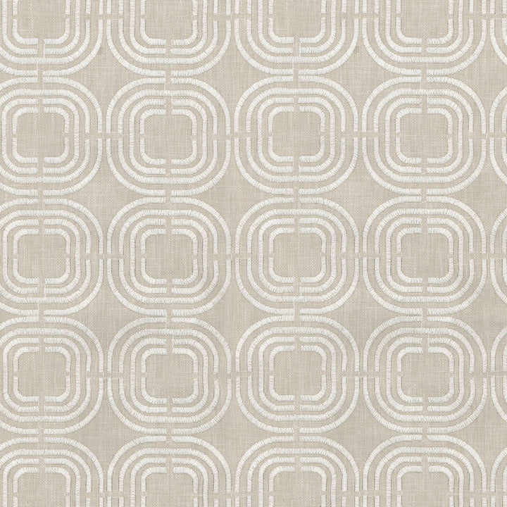 Chain Reaction Emb Linen 406954 by PKL Studio Designer Fabric - 55% Linen 45% Cotton INDIA 51000 Horizontal: 3.25 and Vertical: 3 55" Base 52"Embroidery - Swanky Fabrics -