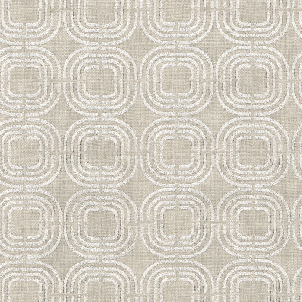 Chain Reaction Em Linen 406954 by PKL Studio Designer Fabric - 50%Cotton 50%Polyester Embroid:100%Polyester INDIA 51000 Horizontal: 3.25 and Vertical: 3 55 - Swanky Fabrics -