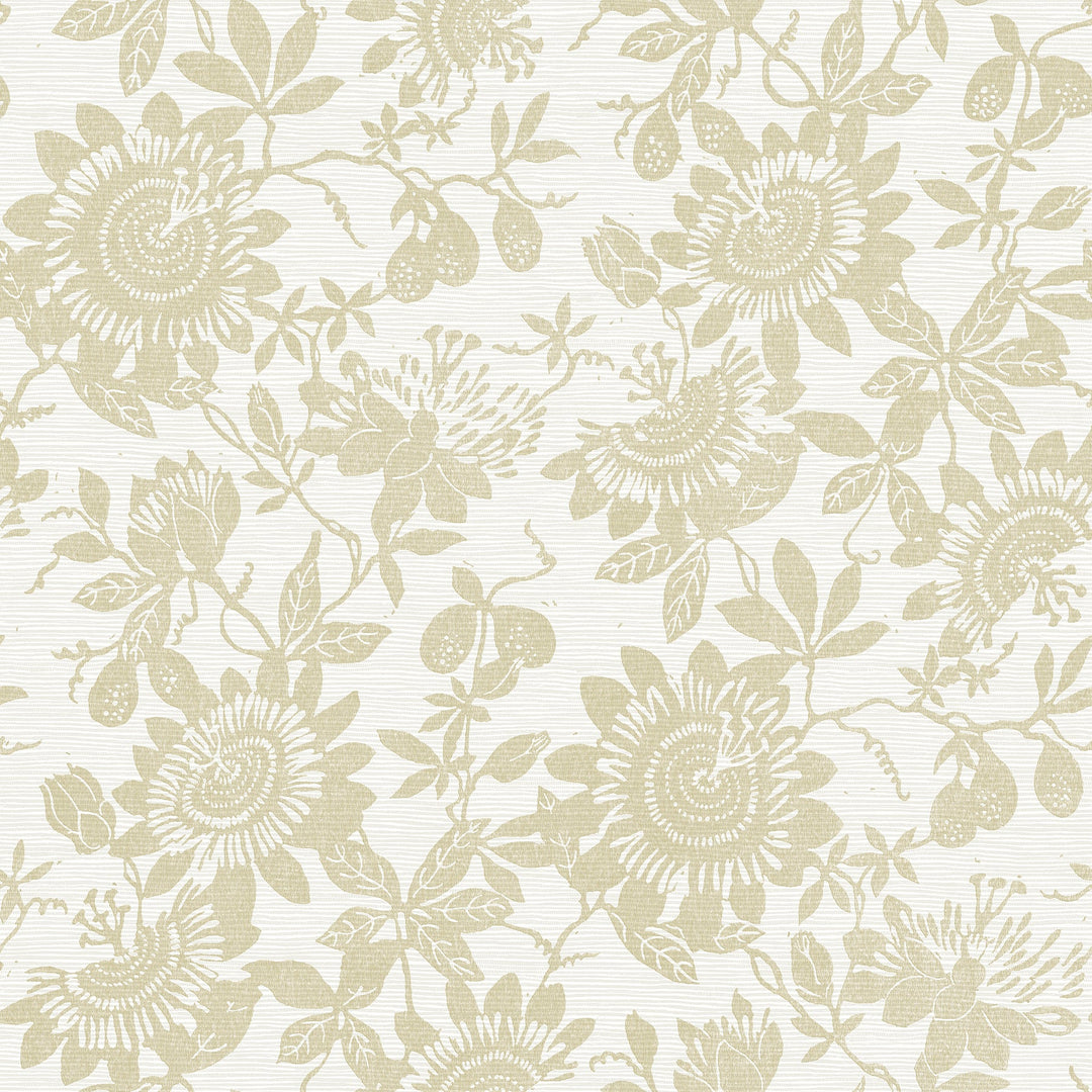 Helen Gold Floral Trail Wallpaper by A-Street Prints Designer