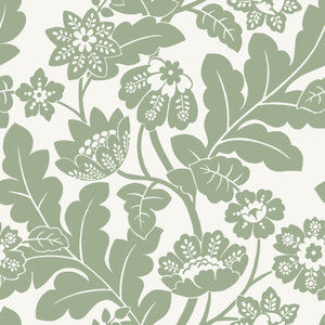 Augusta Seafoam Flock Damask Wallpaper by A-Street Prints Designer