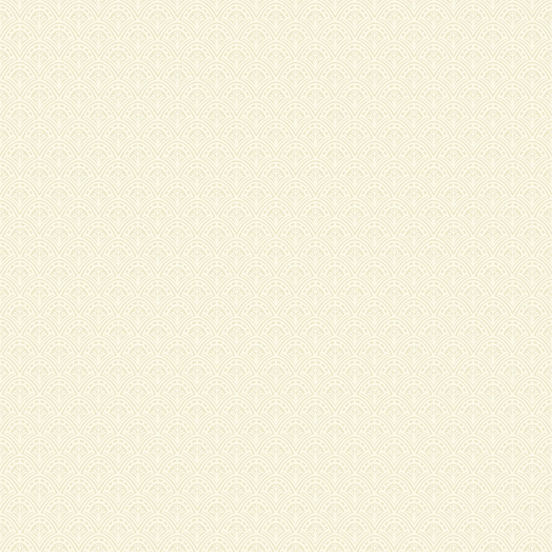 Athena Cream Scalloped Botanical Wallpaper by A-Street Prints Designer