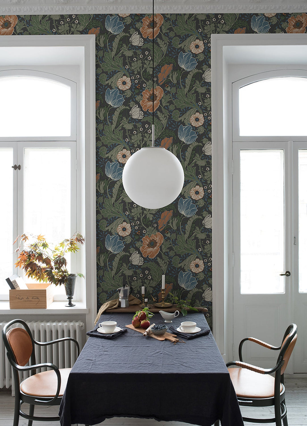 Anemone Multicolor Floral Wallpaper by A-Street Prints Designer