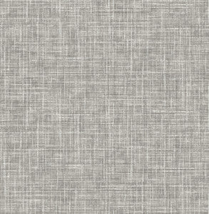Emerson Grey Faux Linen Wallpaper by A-Street Prints Designer