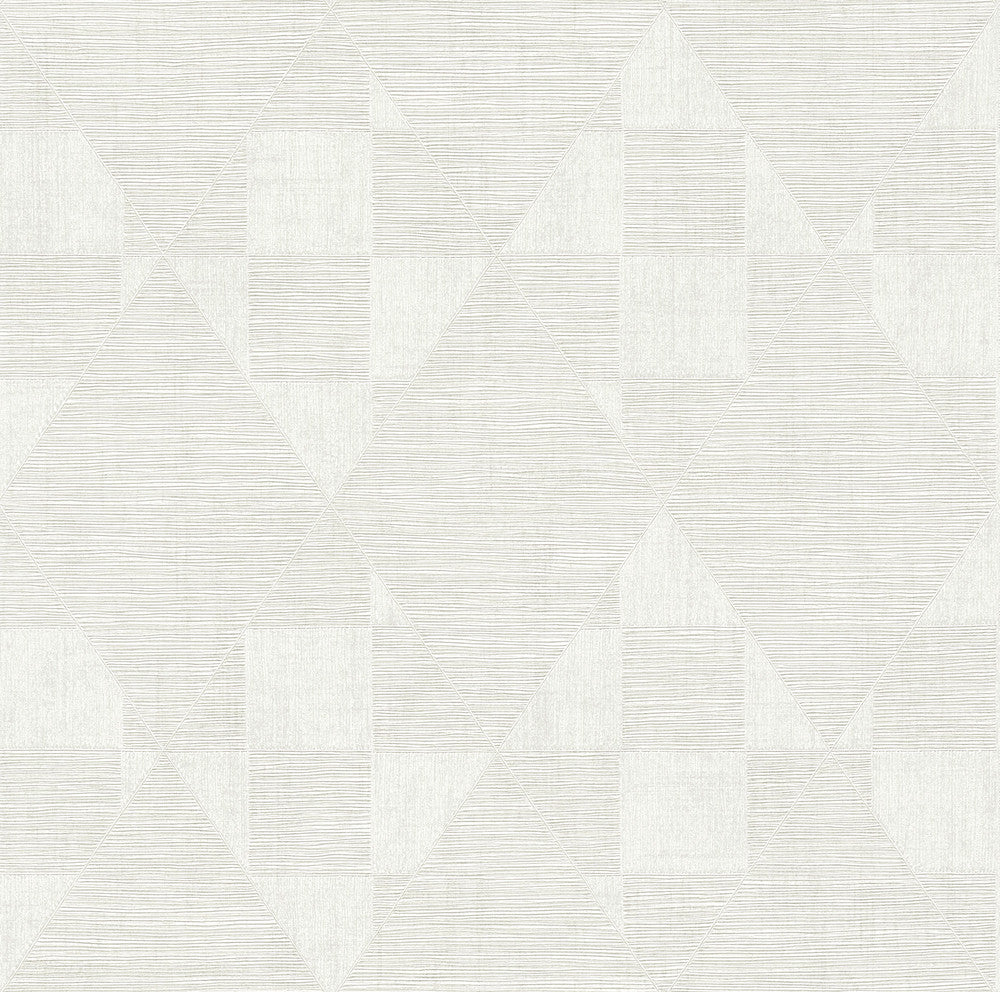 Wegener Champagne Geometric Wallpaper by Advantage Designer Titanium Covers about 57.5 square feet 20.9-in by 33-ft long roll Unpasted 10.2 - Swanky Fabrics -