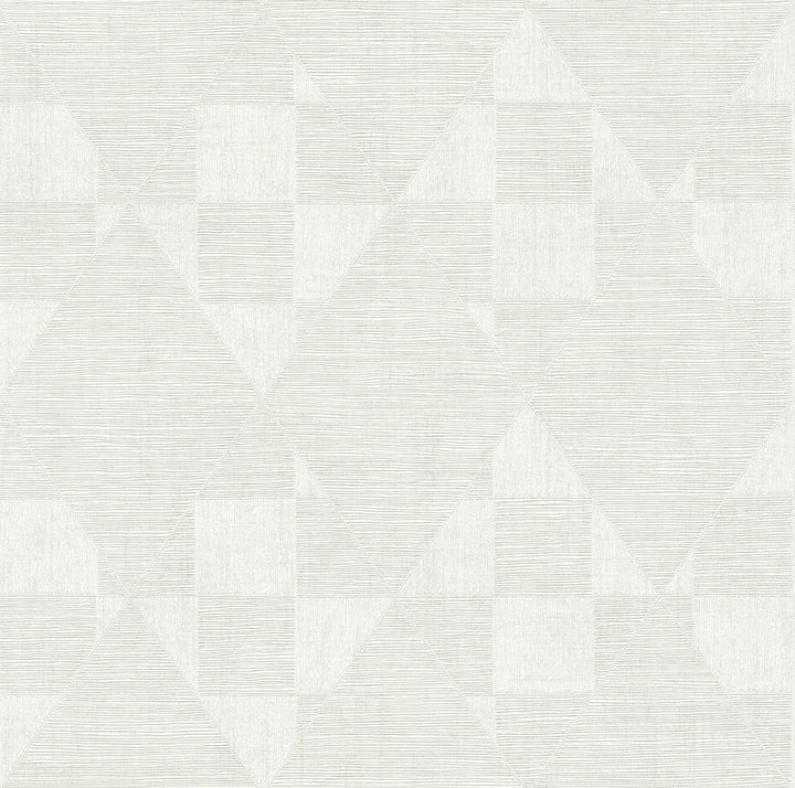 Wegener Champagne Geometric Wallpaper by Advantage Designer Titanium Covers about 57.5 square feet 20.9-in by 33-ft long roll Unpasted 10.2 - Swanky Fabrics -