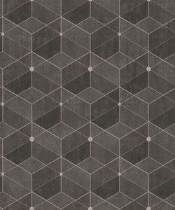 Muir Chocolate Geo Wallpaper by Advantage Designer