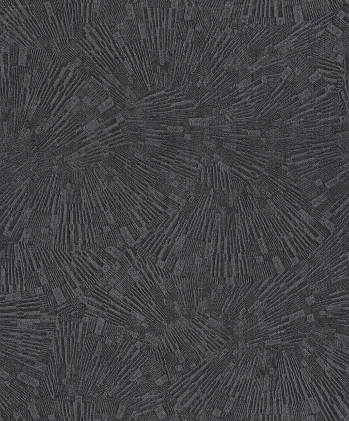 Agassiz Black Burst Wallpaper by Advantage Designer Titanium Covers about 57.5 square feet 20.9-in by 33-ft long roll Unpasted 25.2 - Swanky Fabrics -