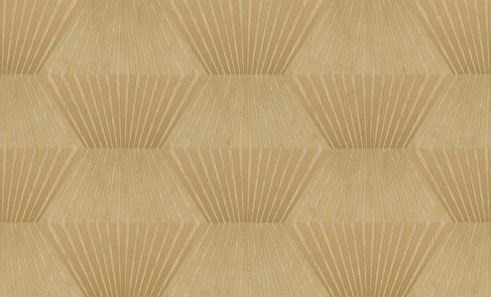 Lehnmann Gold Geo Wallpaper by Advantage Designer Titanium Covers about 57.5 square feet 20.9-in by 33-ft long roll Unpasted 12.6 - Swanky Fabrics -