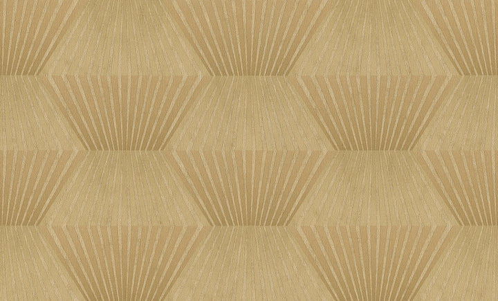 Lehnmann Gold Geo Wallpaper by Advantage Designer Titanium Covers about 57.5 square feet 20.9-in by 33-ft long roll Unpasted 12.6 - Swanky Fabrics -