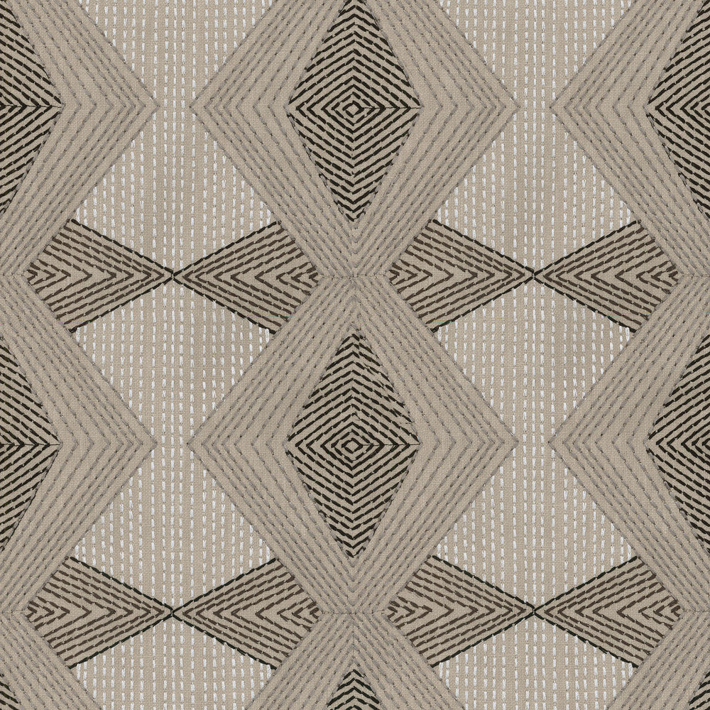 Diamond Dash Emb Dune 408381 by PKL Studio Designer Fabric - 50% Polyester 50% Cotton Embroid:100% Polyester INDIA 51000 Horizontal: 6.25 and Vertical: 6 55 - Swanky Fabrics -