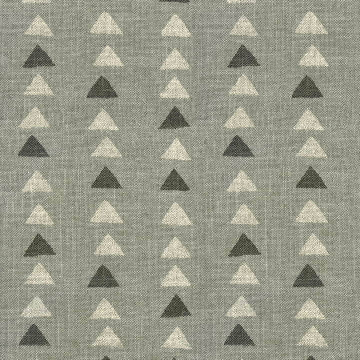 Nomadic Triangle Sterling 408457 by PKL Studio Designer Fabric 75% cotton, 25% linen Pakistan 30000 Horizontal: 13.5 and Vertical: 12.6 54 - Swanky Fabrics -