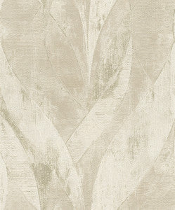 Blake Light Grey Leaf Wallpaper by Advantage Designer