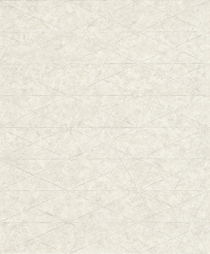 Seth White Triangle Wallpaper by Advantage Designer Concrete Covers about 57.5 square feet 20.9-in by 33-ft long roll Unpasted 5.9 - Swanky Fabrics -