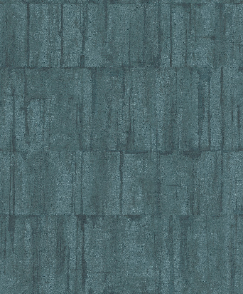 Buck Teal Horizontal Wallpaper by Advantage Designer Concrete Covers about 57.5 square feet 20.9-in by 33-ft long roll Unpasted 12.6 - Swanky Fabrics -