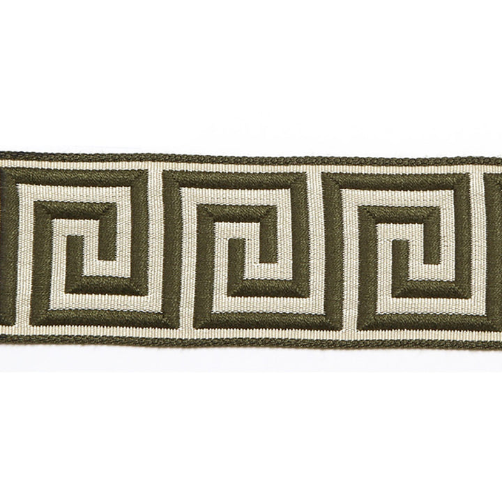 Hellenic Key Jacquard Tape Caper by Europatex Designer Fabric Hellenic 62% Fibranne, 38% Rayon 2.00 inches - Swanky Fabrics -