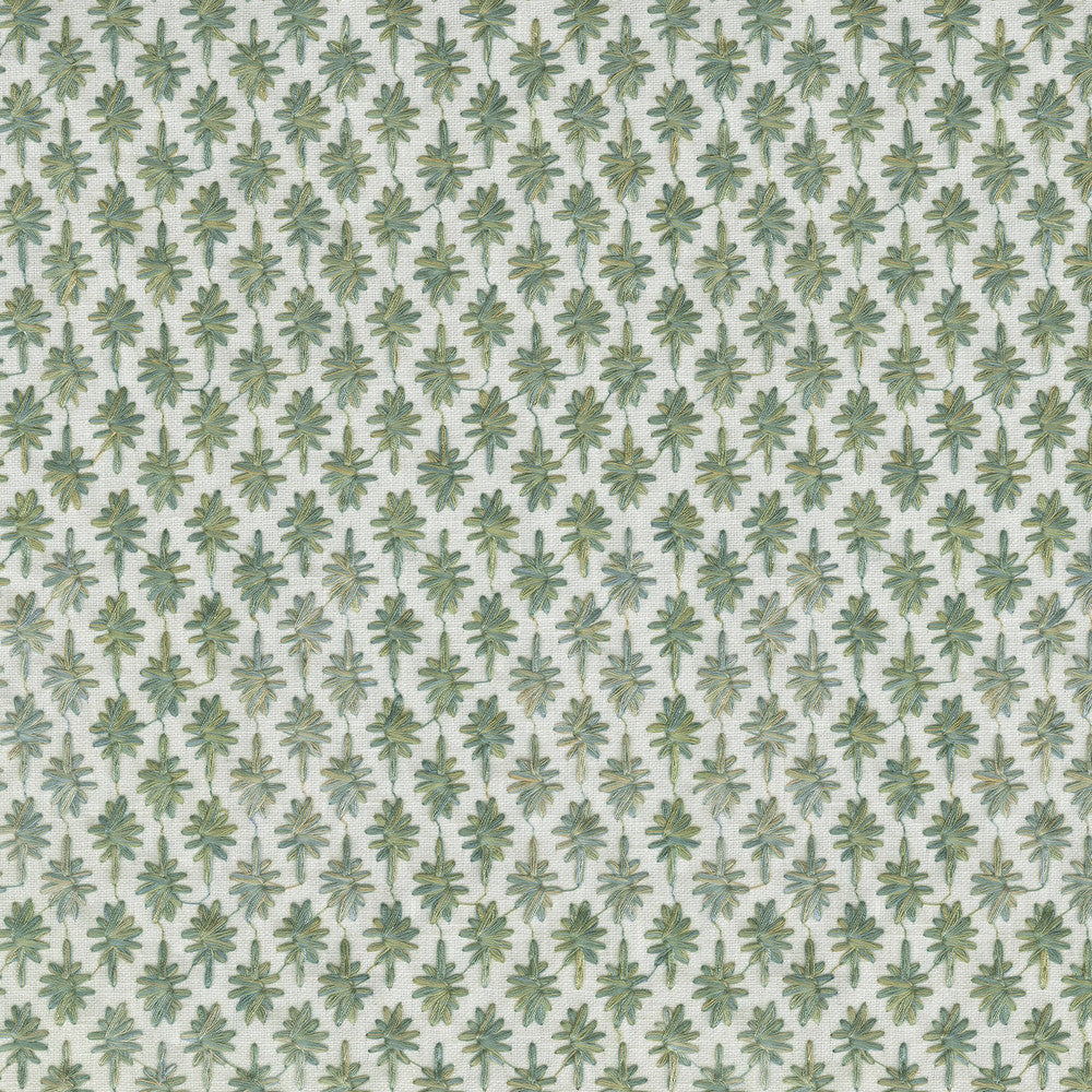 Crest Haven Emb Seaglass 410141 by PKL Studio Designer Fabric - 50%Polyester 50%Cotton Embroid:100%Viscose INDIA 51000 Horizontal: 1.1 and Vertical: 1.2 54 - Swanky Fabrics -