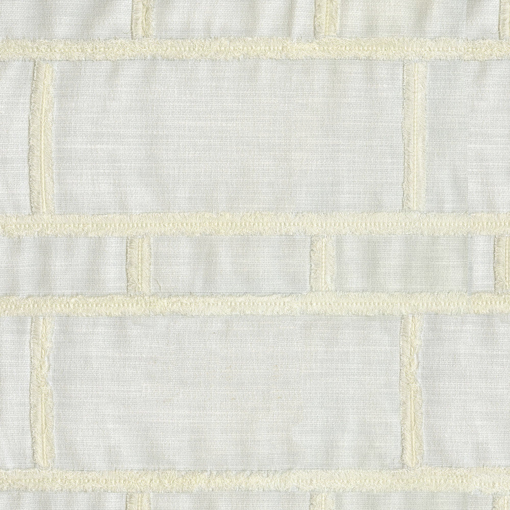 On The Fringe Em Cream 410152 by PKL Studio Designer Fabric - 67% Polyester 33% Cotton Embroid:100% Viscose INDIA 51000 Horizontal: 13 and Vertical: 9 54 - Swanky Fabrics -