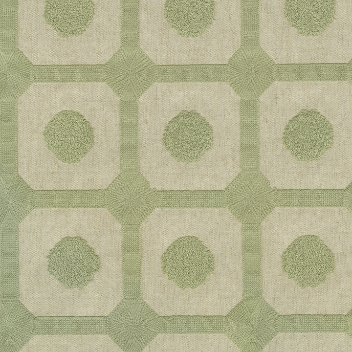 Needle And Thread Sage 410180 by PKL Studio Designer Fabric - 68% Polyester 21% Linen 11% Cotton Embroid:100% Cotton INDIA 51000 Horizontal: 4.5 and Vertical: 4.7 54 - Swanky Fabrics -