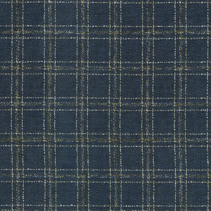 Glendale Plaid Navy 410211 by PKL Studio Designer Fabric - 100% Polyester INDIA 510000 Horizontal: 2 and Vertical: 2.3 54 - Swanky Fabrics -