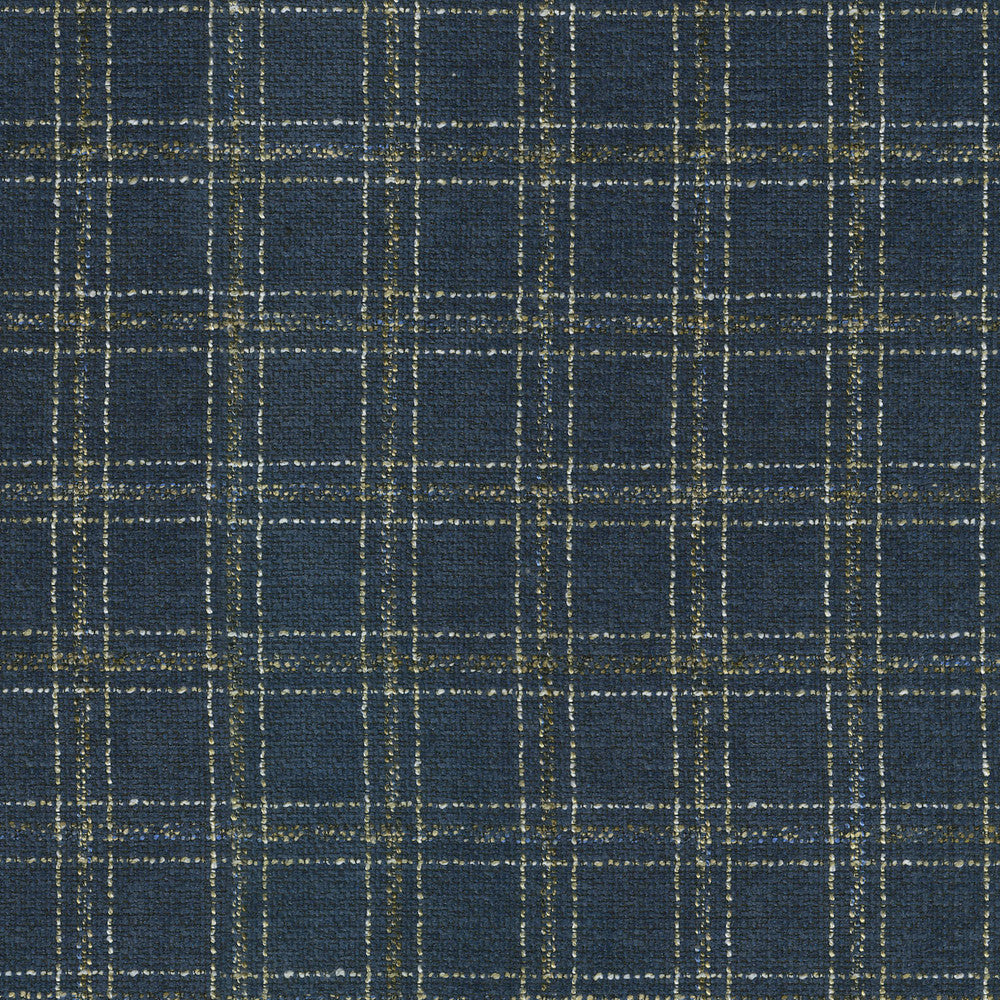Glendale Plaid Navy 410211 by PKL Studio Designer Fabric - 100% Polyester INDIA 510000 Horizontal: 2 and Vertical: 2.3 54 - Swanky Fabrics -