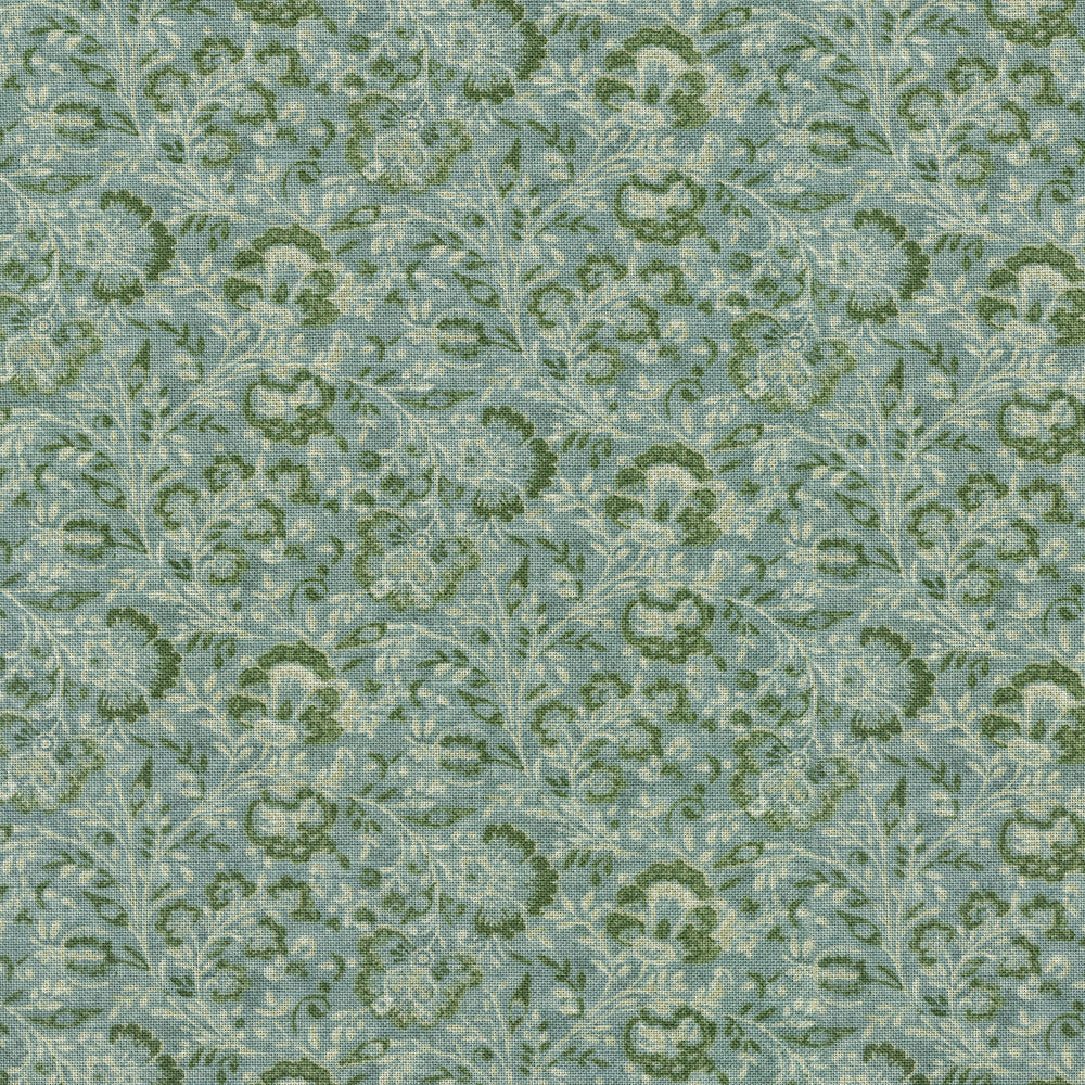 Filigree Juniper 410362 by PKL Studio Designer Fabric - Base:100%Cotton CHINA 27000 Horizontal: 4.5 and Vertical: 5.05 54 - Swanky Fabrics -