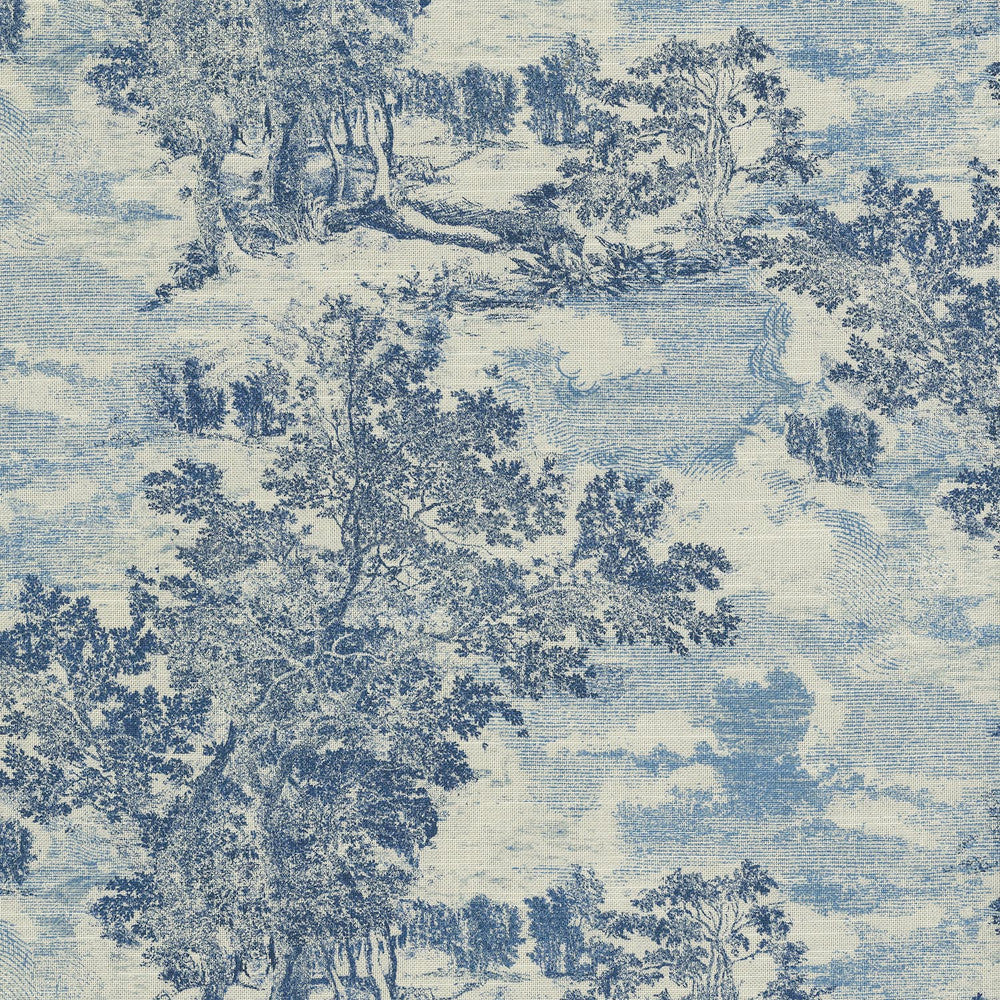 Serene Scenes Sapphire 410390 by PKL Studio Designer Fabric - Base:100% Cotton CHINA 19000 Horizontal: 13.5 and Vertical: 13.5 54 - Swanky Fabrics -