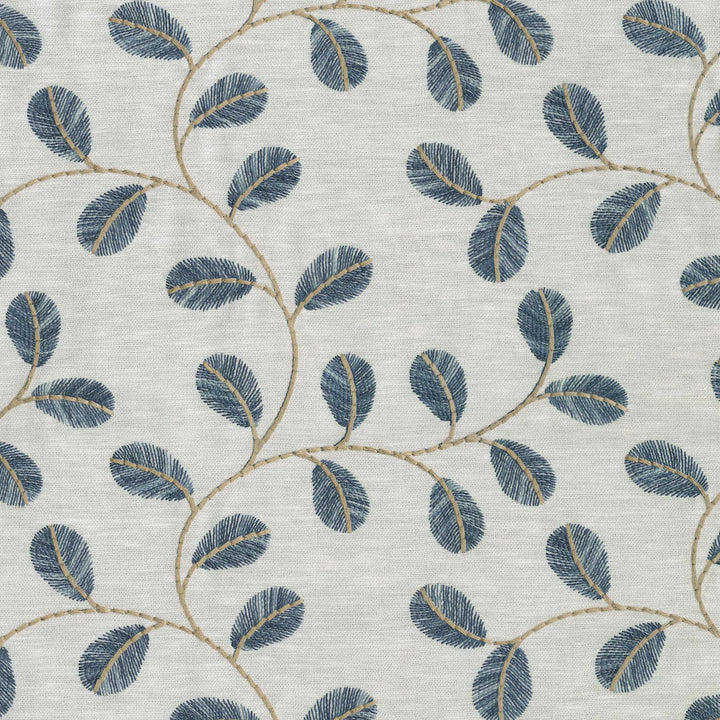 Leaf Love Emb Lapis 410532 by PKL Studio Designer Fabric Base 71% Polyester, 29% Cotton Emb 100% Viscose India 19000 Horizontal: 10.4 and Vertical: 9.4 54 - Swanky Fabrics -