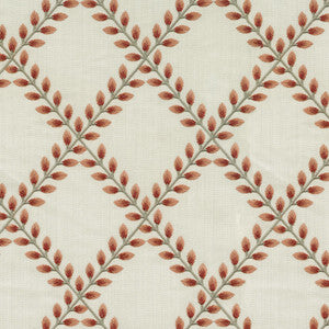 Clover Lane Emb Coral 410570 by PKL Studio Designer Fabric