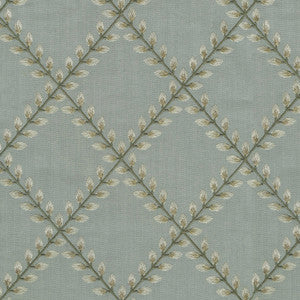 Clover Lane Emb Mist 410573 by PKL Studio Designer Fabric