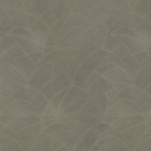 Curvature Embroidery Charcoal 411280 by PKL Studio Designer Fabric