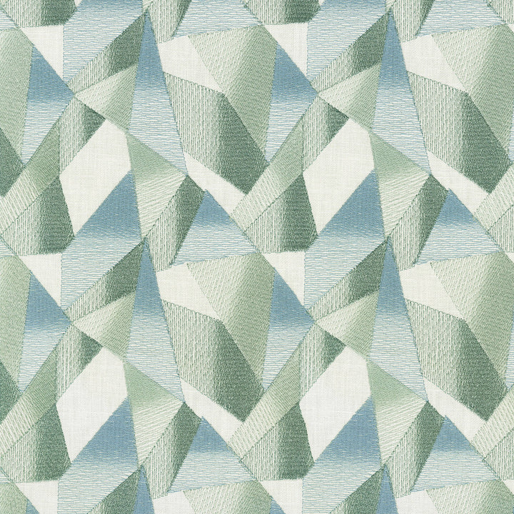 Prism Embroidery Aquamarine 411443 by PKL Studio Designer Fabric - 63% polyester, 37% cotton Embroidery 100% polyester India 51000 Horizontal: 6.5 and Vertical: 6.12 54 - Swanky Fabrics -