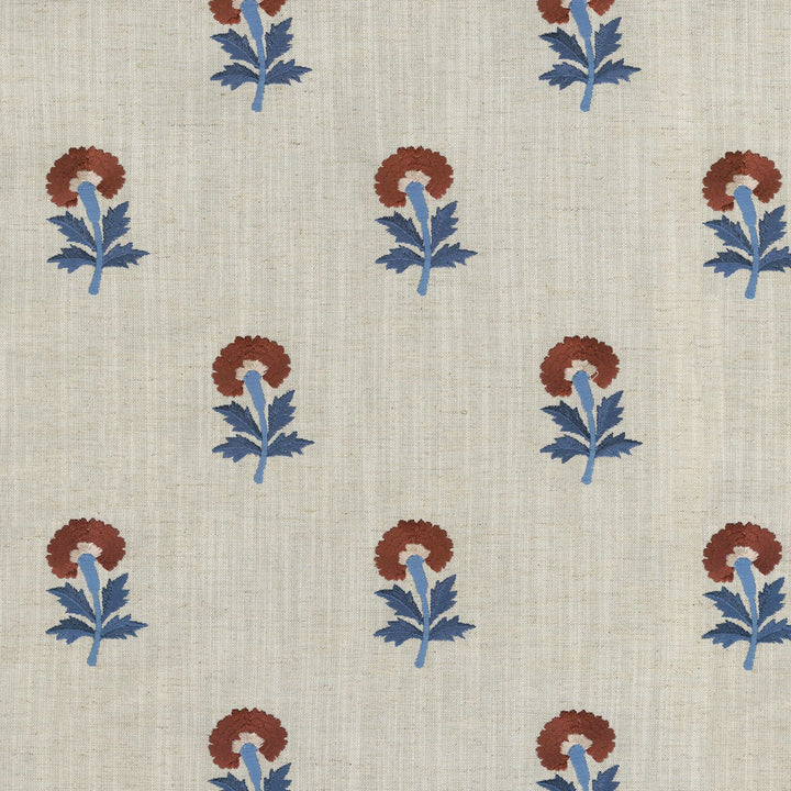 Thistle Embroidery Americana 411490 by PKL Studio Designer Fabric - 82% polyester, 11% cotton, 7% linen Emboidery 100% rayon India 51000 Horizontal: 5.3 and Vertical: 6.2 54 - Swanky Fabrics -