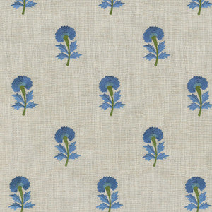 Thistle Embroidery Bluebell 411491 by PKL Studio Designer Fabric
