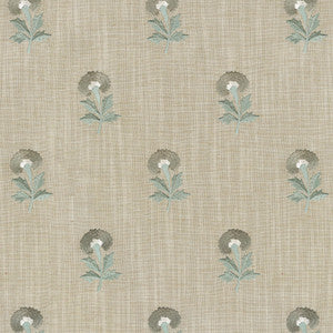 Thistle Embroidery Shoreline 411493 by PKL Studio Designer Fabric