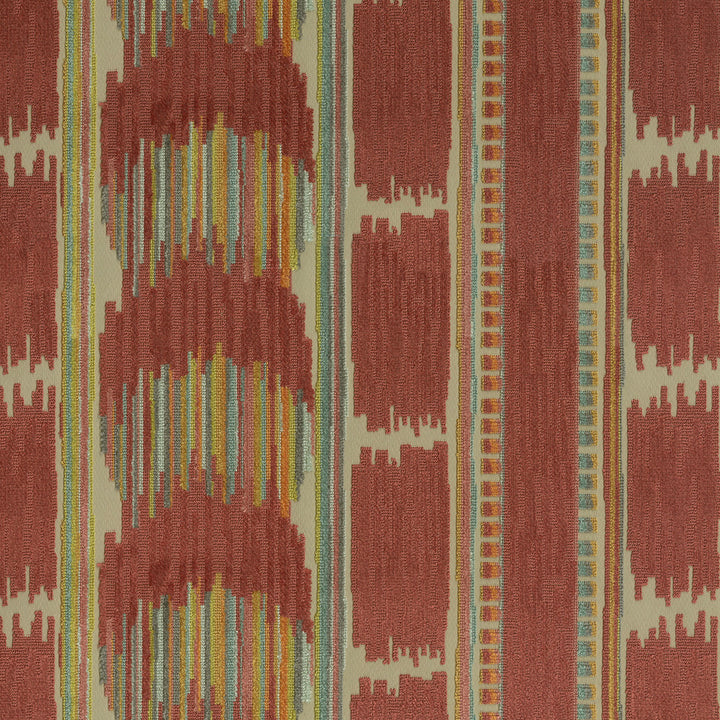 Velvet Ikat Carnival 411540 by PKL Studio Designer Fabric - 42% polyester, 58% rayon, acrylic backed India 51000 Horizontal: 13.5 and Vertical: 4.7 54 - Swanky Fabrics -