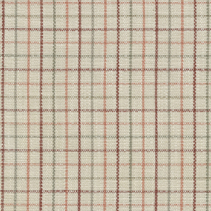 Keep In Check Coral 411581 by PKL Studio Designer Fabric 100% Polyester China 51000 Horizontal: 2.5 and Vertical: 2.5 55 - Swanky Fabrics -