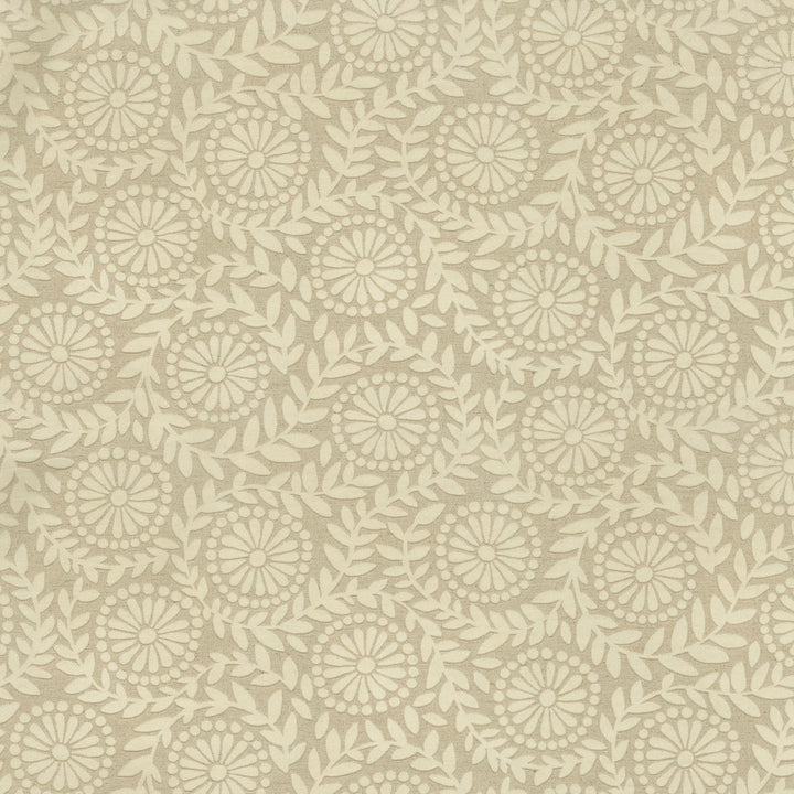 Flock Botanical Ivory 411641 by PKL Studio Designer Fabric Base 80% Cotton 20% Linen, Flock 100% Acrylic China 51000 Horizontal: 27 and Vertical: 13.5 54 - Swanky Fabrics -