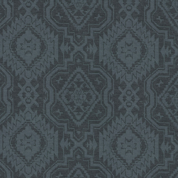 Taos Blanket Indigo 411651 by PKL Studio Designer Fabric 63% Polyester, 37% Cotton India 51000 Horizontal: 13.5 and Vertical: 13 54 - Swanky Fabrics -