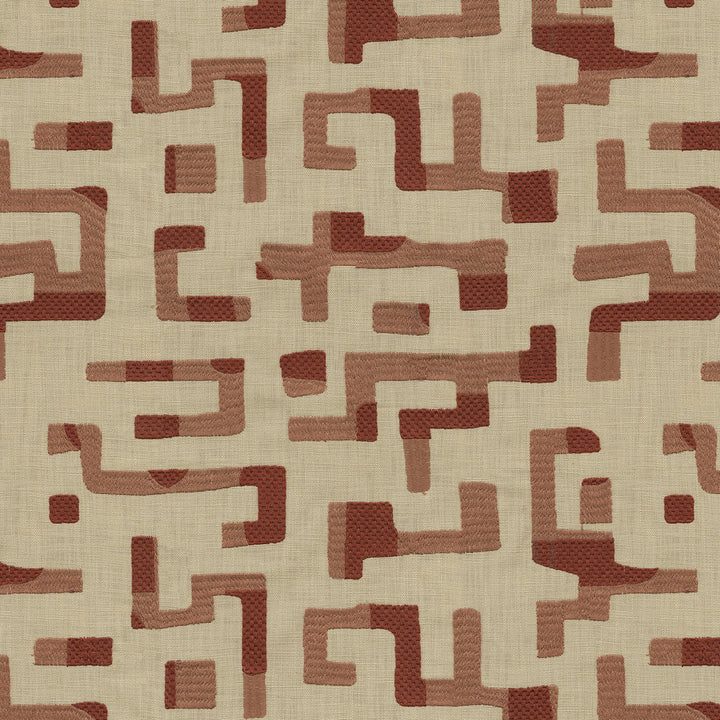 Maze Emb Rose 411730 by PKL Studio Designer Fabric Bae 100% Cotton Emb 100% Polyester India 27000 Horizontal: 18.25 and Vertical: 15.375 57 - Swanky Fabrics -