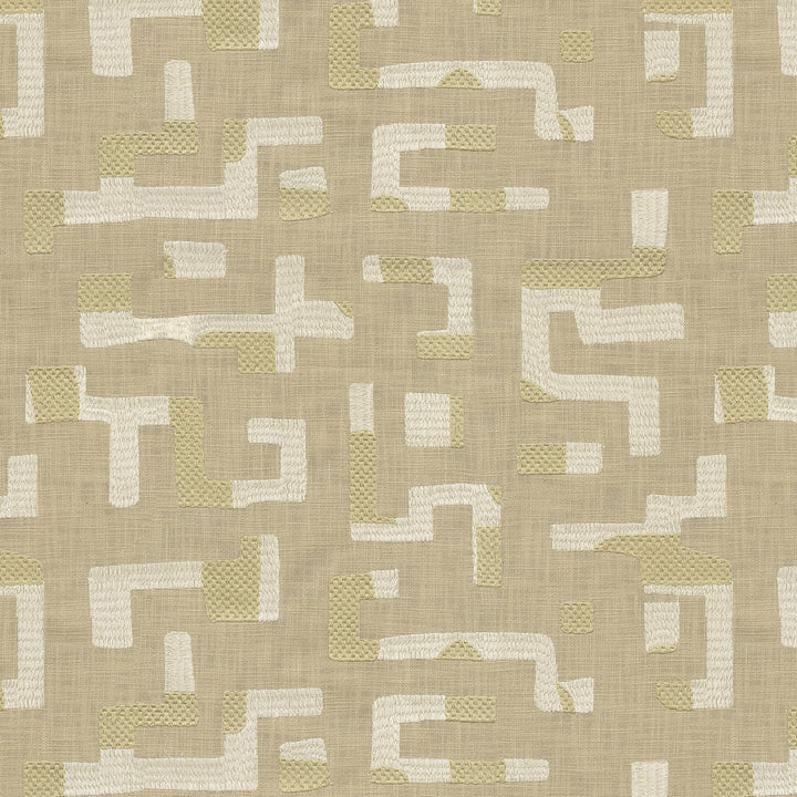 Maze Emb Linen 411732 by PKL Studio Designer Fabric Bae 100% Cotton Emb 100% Polyester India 27000 Horizontal: 18.25 and Vertical: 15.375 57 - Swanky Fabrics -