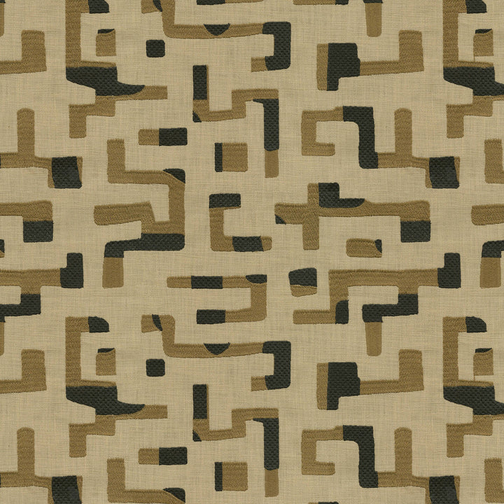 Maze Emb Ebony 411733 by PKL Studio Designer Fabric Bae 100% Cotton Emb 100% Polyester India 27000 Horizontal: 18.25 and Vertical: 15.375 57 - Swanky Fabrics -