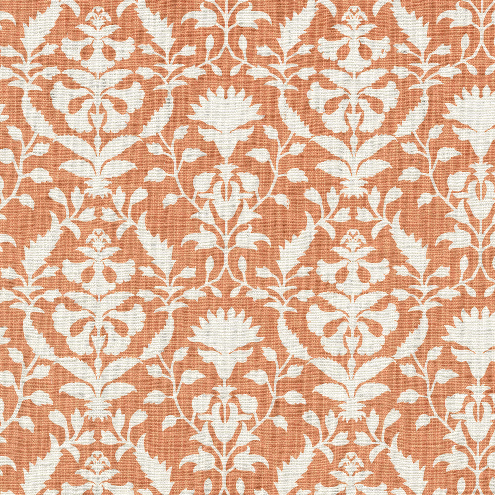 Peacefullness Coral 411743 by PKL Studio Designer Fabric 100% Cotton India 51000 Horizontal: 6.75 and Vertical: 6 56 - Swanky Fabrics -