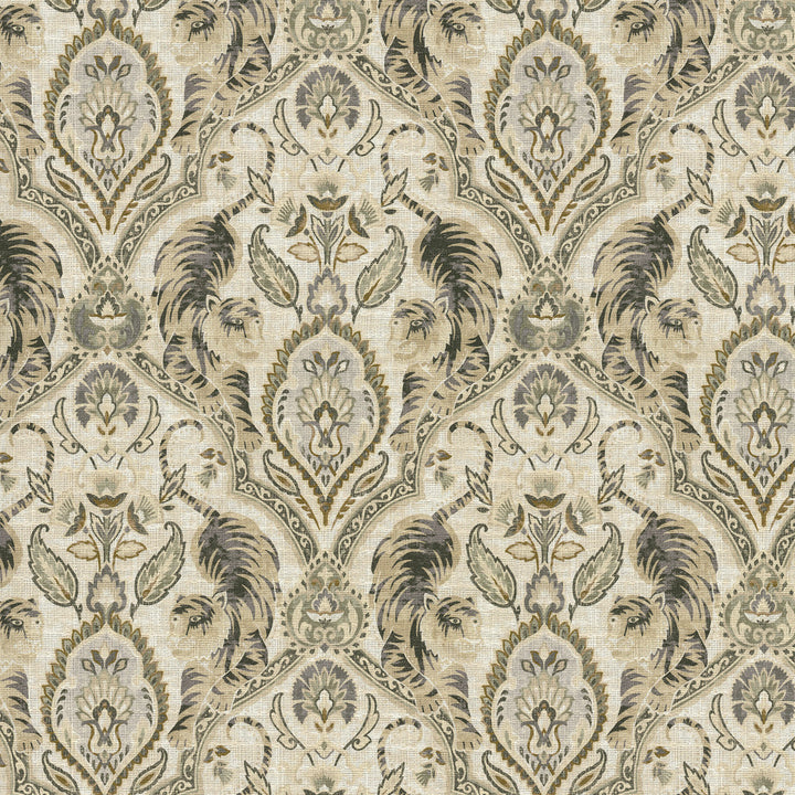 Twin Tigers Hemp 411792 by PKL Studio Designer Fabric 100% Cotton Peru 24000 Horizontal: 13.5 and Vertical: 18 54/55 - Swanky Fabrics -