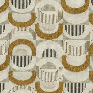 Half Moon Emb Golden 411872 by PKL Studio Designer Fabric