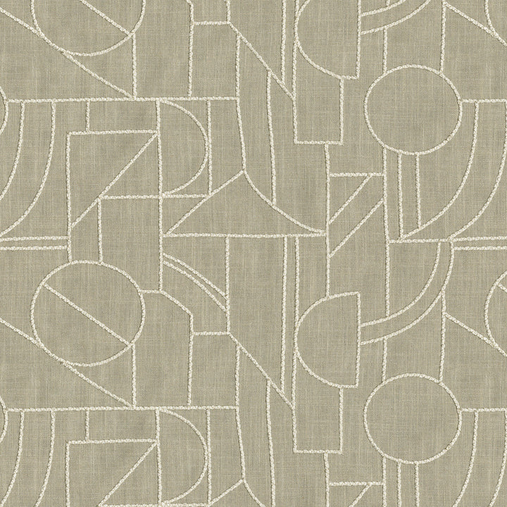 Building Blocks Emb Linen 411880 by PKL Studio Designer Fabric Base 52% Cotton, 48% Polyester Emb 85% Cotton, 15% Rayon India 51000 Horizontal: 13.5 and Vertical: 9.25 55 - Swanky Fabrics -