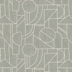 Building Blocks Emb Smoke 411881 by PKL Studio Designer Fabric
