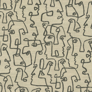 Gestures Charcoal 411952 by PKL Studio Designer Fabric