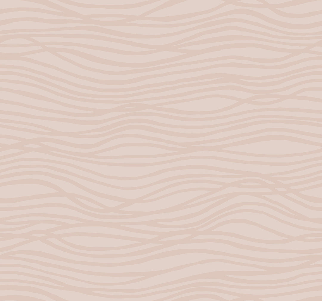 Galyn Rose Gold Pearlescent Wave Wallpaper by A-Street Prints Designer