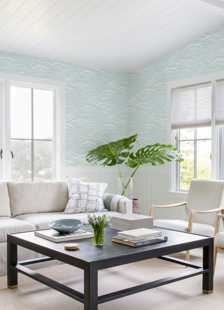 Kasia Sky Blue Abstract Wallpaper by A-Street Prints Designer